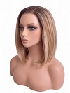 Glamvigor Hybrillia Blend Human Hair  ombre Ginger  with Dark Blonde hights  BOB  style PRE-CUT Lace Part Wig GLP081