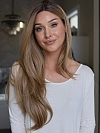 Dazzling Honey Blonde ombre lengthy textured layered fall to mid-back Synthetic Lace Part Wig GLP028