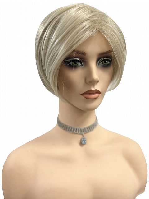 Elegant blonde  Straight Bob  Synthetic Wig (Basic Cap) GBC023