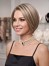 Glamvigor Hybrillia Blend Human Hair Fabulous  edgy Light Ash Blonde short  bob  Mono TOP Wig GMT006