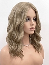 Glamvigor Hybrillia Blend Human Hair Natural Ash Brown wavy Lace Part Wig GLP010