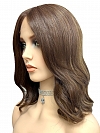 Trendsetting  Medium Brown layered wavy  Synthetic Lace Part Wig GLP024