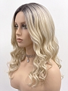Glamvigor Hybrillia Blend Human Hair Perfect light  Blonde ombre  long, soft, undulating wavy  Lace Part Wig GLP051