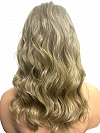 Natural Ash Brown waved Synthetic Lace Part Wig GLP010