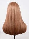 Glamvigor Hybrillia™ Blend Human Hair Auburn Blended mixed Beige Blonde with side bangs  PRE-CUT Lace Part Wig GLP072