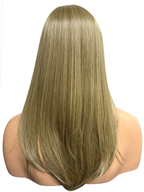 Natural Medium Ash Blonde  long layered  Synthetic Lace Part Wig GLP012