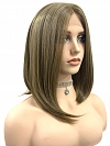 Mesmerizing Light Brown shoulder length bob Synthetic Lace Part Wig GLP022
