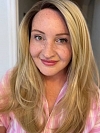 Trendy blonde ombre with gold highlights Straight  with side bangs Synthetic Lace Part Wig GLP008